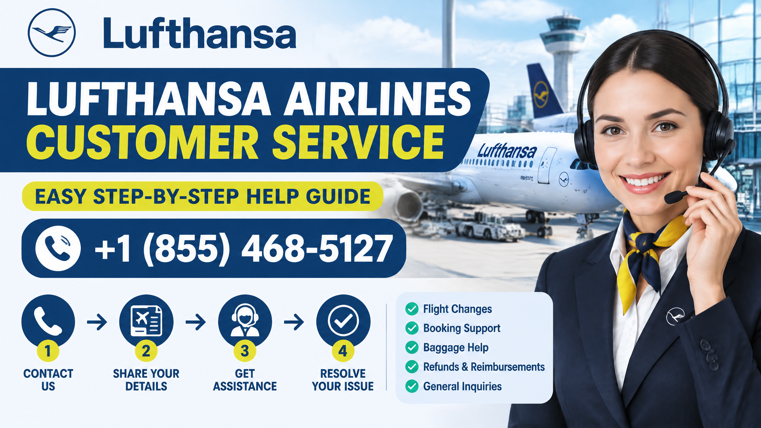 Lufthansa Airlines Live Agent Customer Service Toll Free Booking and Reservation Support
